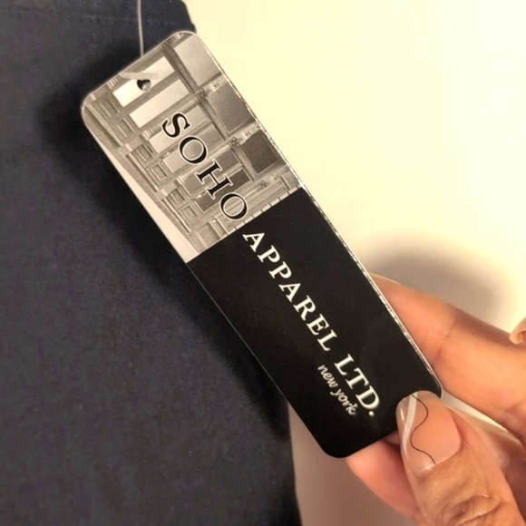 NWT Soho Apparel Large Black Capri Pants / Cropped Trousers - Picture 6 of 12